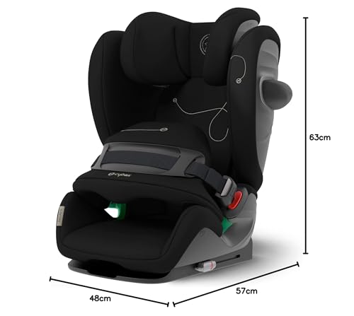 CYBEX Gold Siège Auto Pallas G i-Size, 76 - 150 cm, De 15 Mois à 12 ans Environ (9 à 50 Kg Environ), Moon Black