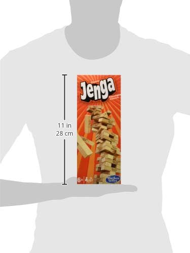 Hasbro Gaming Jenga, Jeu de société en Bois, Jeu de Voyage pour Enfant et familles, Version française, Idées Cadeaux d'anniversaire, À partir de 6 Ans
