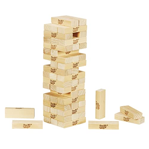 Hasbro Gaming Jenga, Jeu de société en Bois, Jeu de Voyage pour Enfant et familles, Version française, Idées Cadeaux d'anniversaire, À partir de 6 Ans