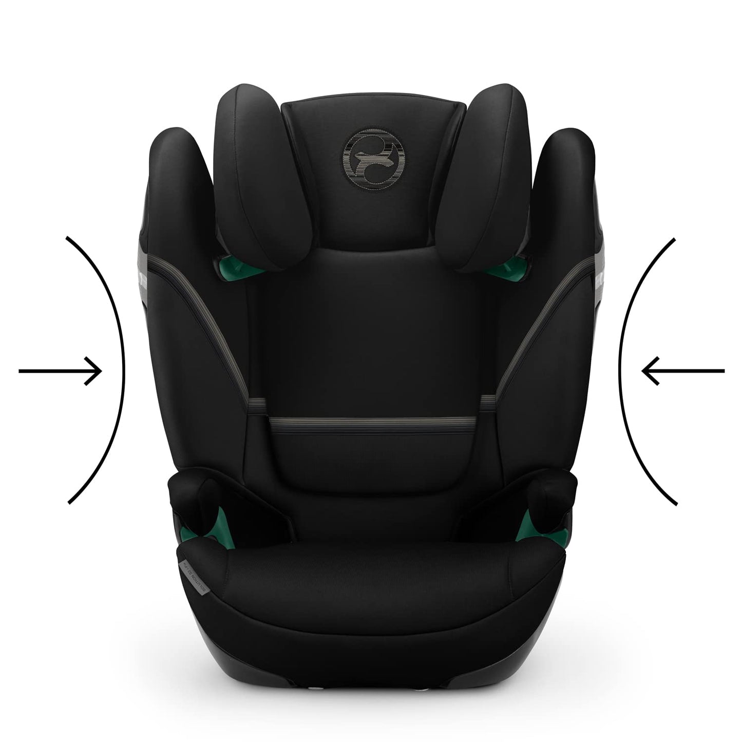 CYBEX Gold Siège Auto Solution S2 i-Fix, Pour les Voitures Avec et Sans ISOFIX, 100 - 150 cm, De 3 à 12 ans Environ (15 - 50 Kg), Moon Black