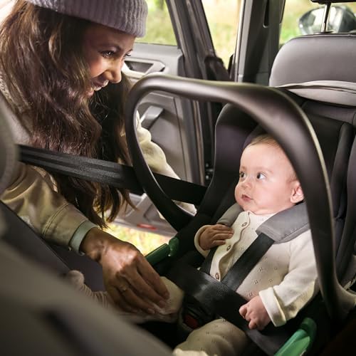Bebeconfort Haze Trio, Poussette 3 en 1, 0-4 ans, 22 kg max, assise 2-en-1, poussette réversible et légère, siège auto bébé i-Size, pliage compact, panier spacieux, Tinted Stone