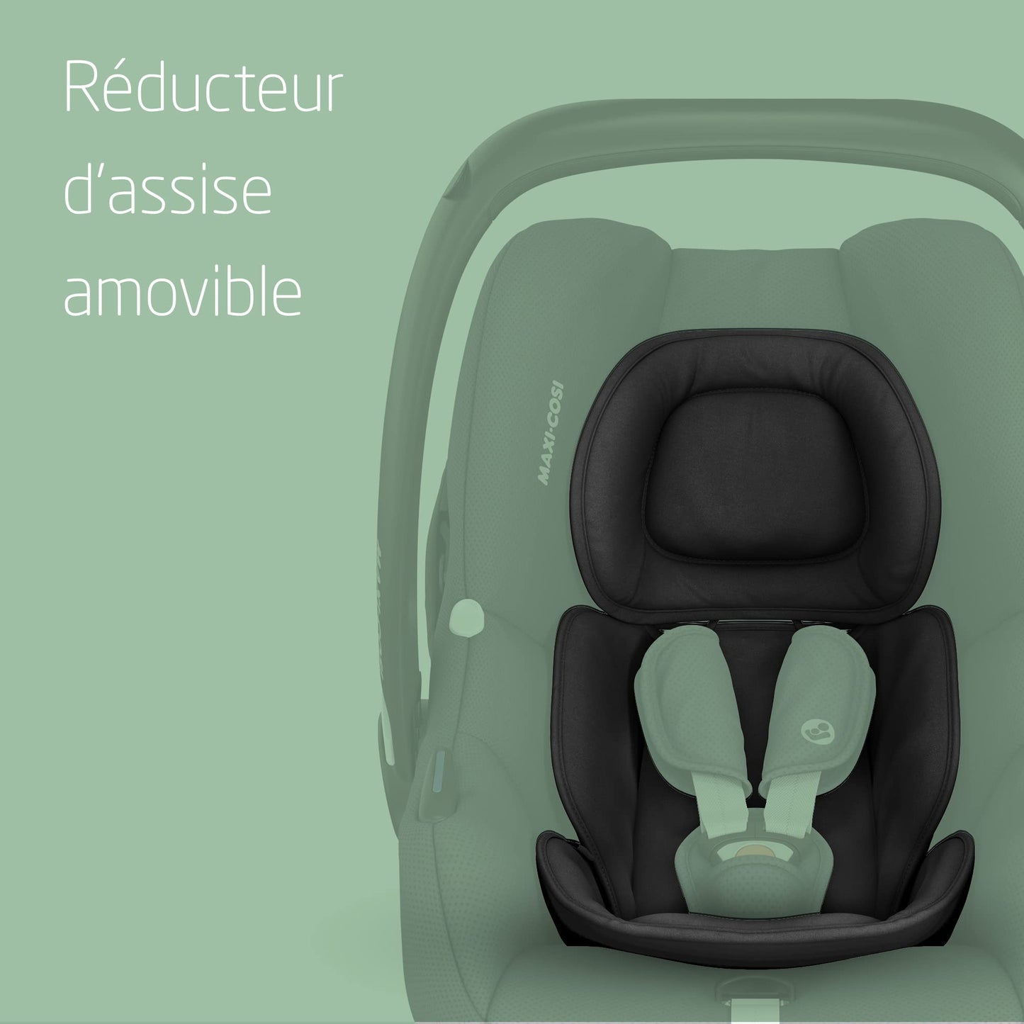 Maxi-Cosi CabrioFix i-Size, Siège Auto Bébé, 0 à 12 mois, 12 kg max., Siège Auto ISOFIX Léger (3,2 kg), Grand Canopy, Ultra-molletonné, Compatible avec les Poussettes Maxi-Cosi, Essential Black