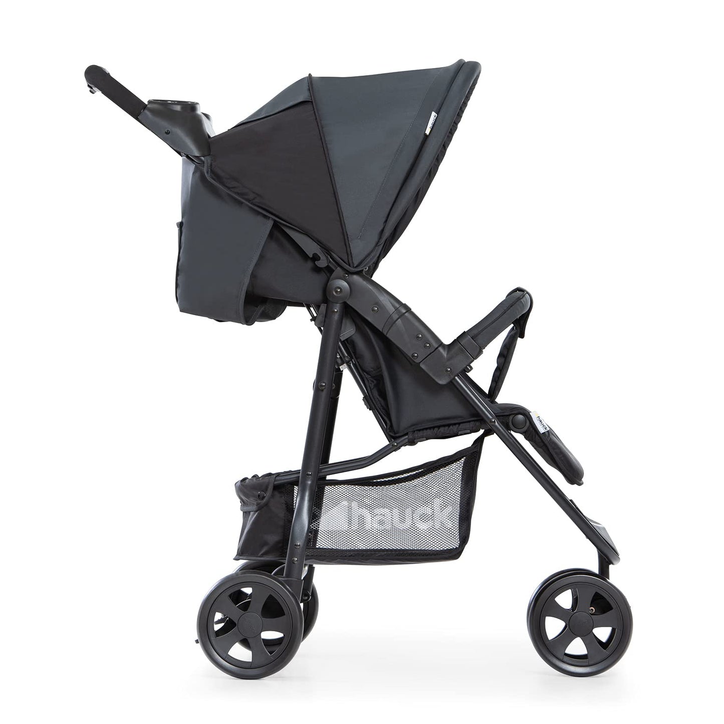 hauck Poussette Compacte 3 Roues Citi Neo II, dès Naissance jusqu'à 22 kg, Pliable à 1 Main, Inclinable, Légère 7,3 kg, Porte-Gobelet, Grand Panier 3 kg, Noir
