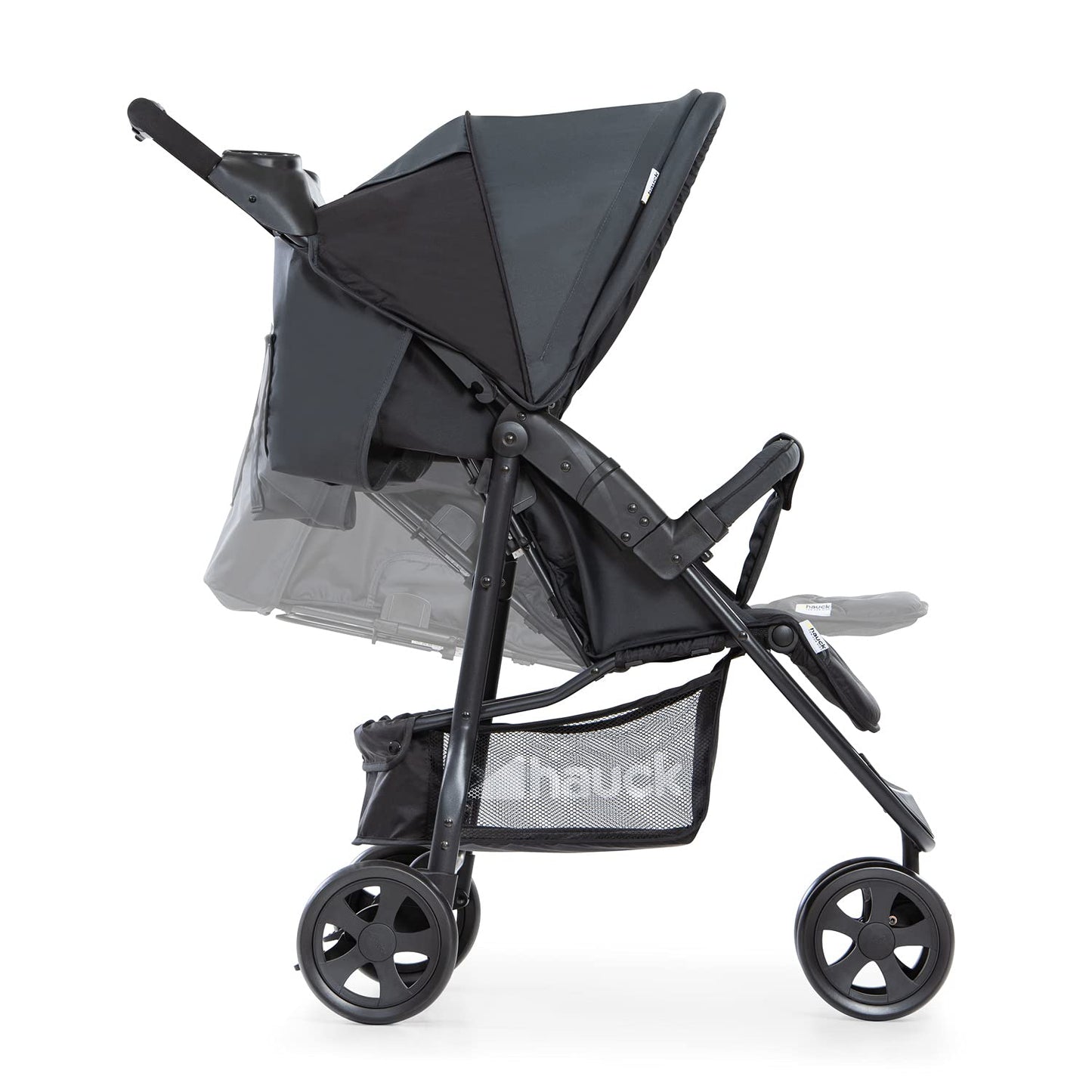 hauck Poussette Compacte 3 Roues Citi Neo II, dès Naissance jusqu'à 22 kg, Pliable à 1 Main, Inclinable, Légère 7,3 kg, Porte-Gobelet, Grand Panier 3 kg, Noir