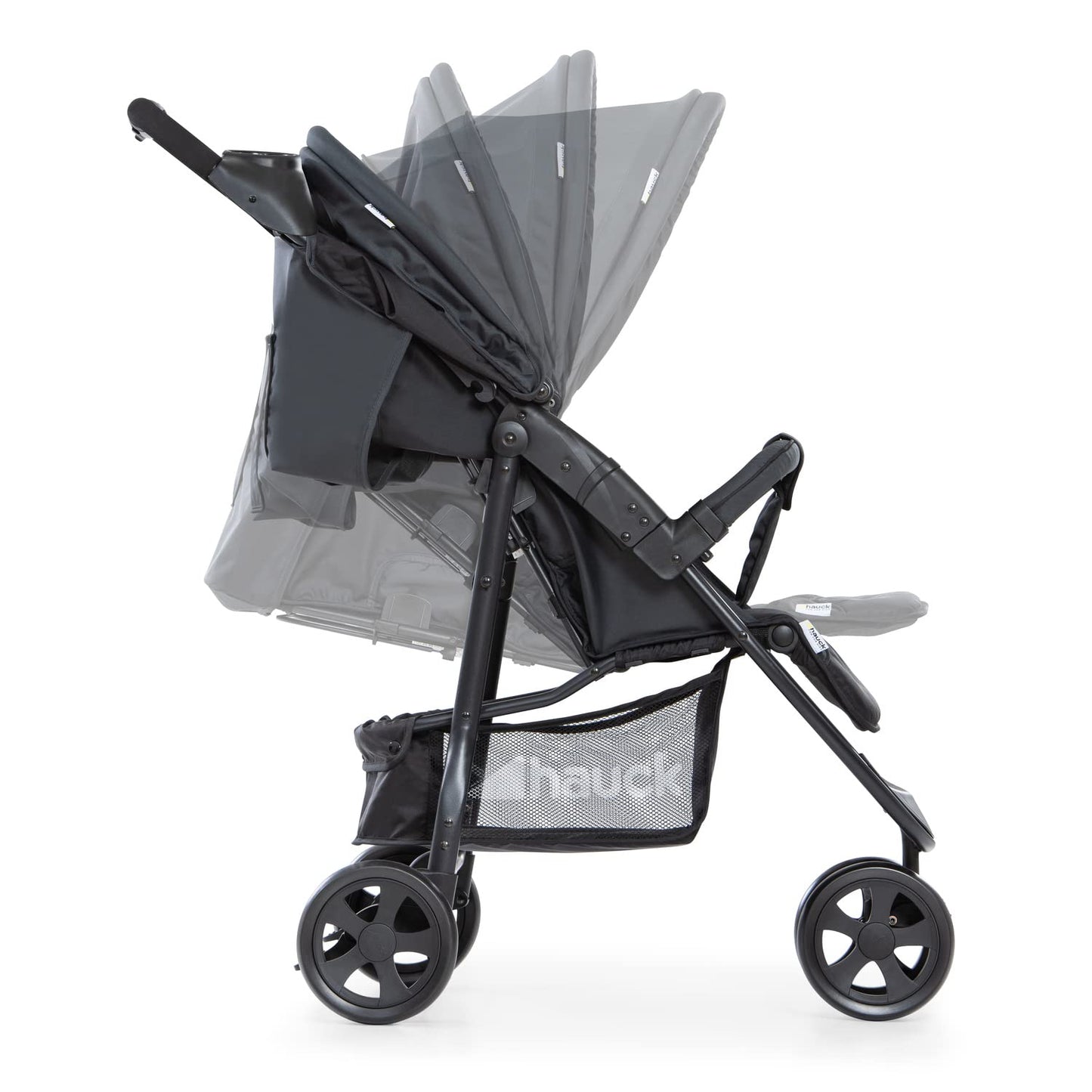 hauck Poussette Compacte 3 Roues Citi Neo II, dès Naissance jusqu'à 22 kg, Pliable à 1 Main, Inclinable, Légère 7,3 kg, Porte-Gobelet, Grand Panier 3 kg, Noir