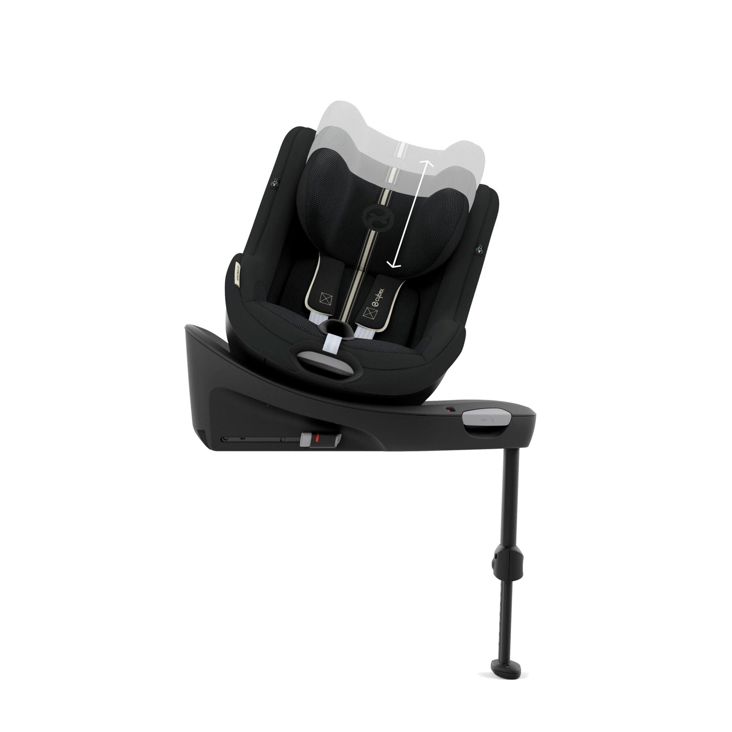CYBEX Gold Siège-Auto Sirona G i-Size Plus, Sans Base, De 3 mois à 4 ans environ (dès la naissance avec le Réducteur), Max. 19 kg, 61-105 cm (dès 40 cm avec le Réducteur), Moon Black