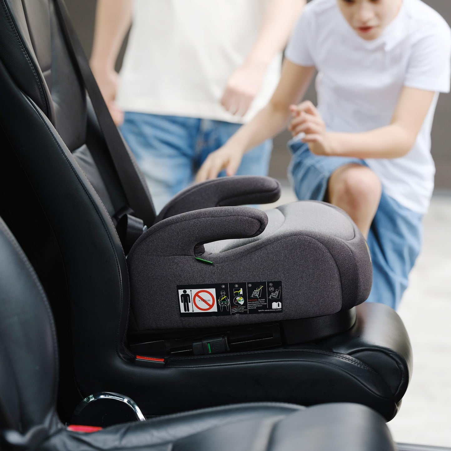 Jovikids Rehausseur Voiture Enfant, ISOFIX de 125 à 150 cm (Environ 6 à 12 ans 15-36 Kg), Siège Auto groupe 2 3, ECE R129, léger, Rehausseur Isofix (Noir)