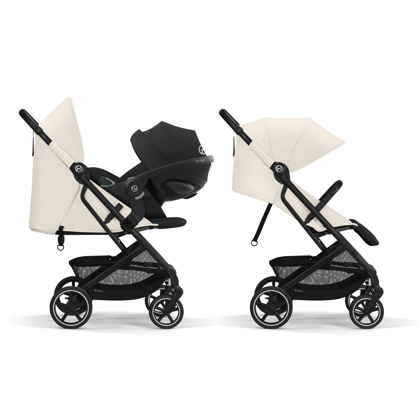 Cybex Beezy BLK B/Canvas White-light beige PU1