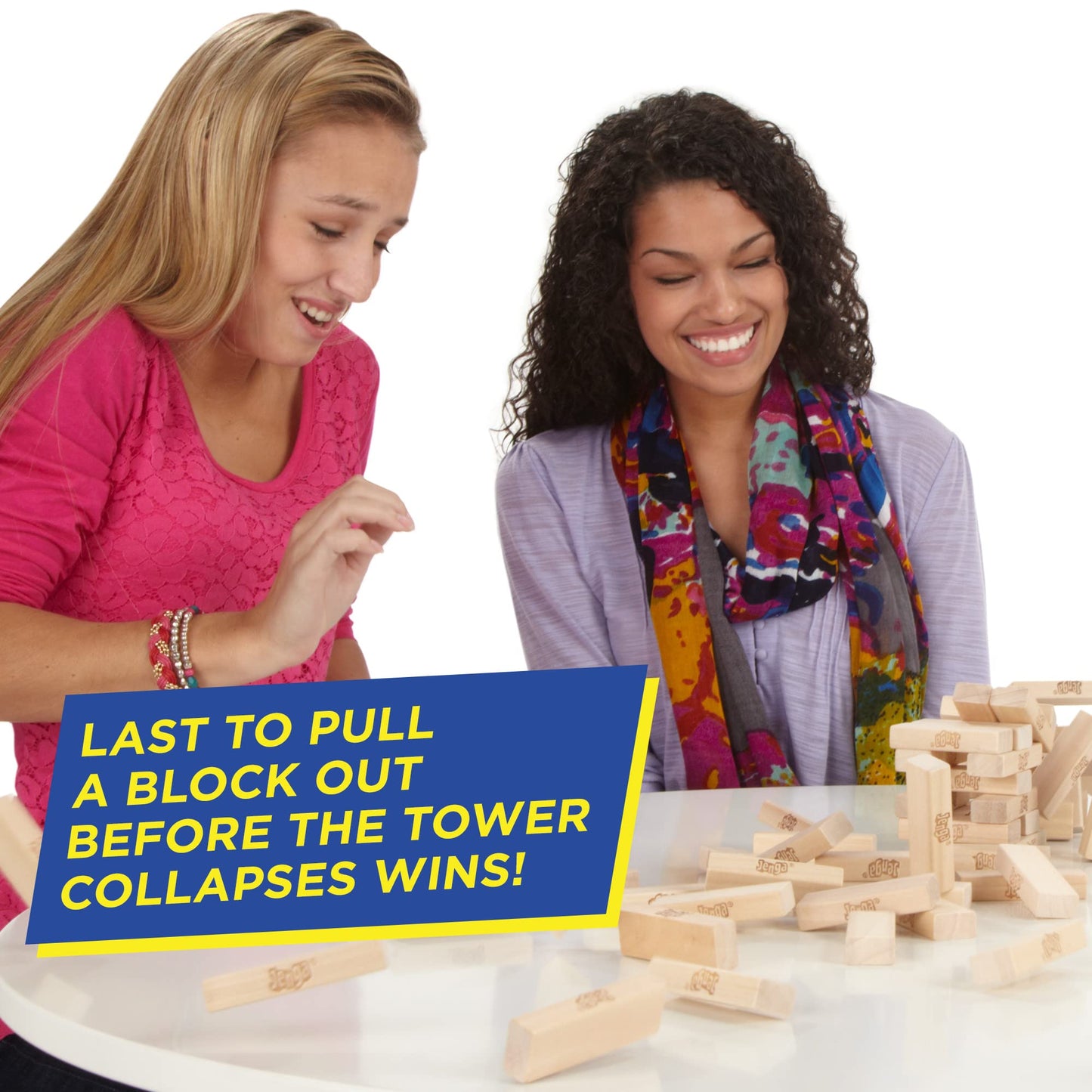 Hasbro Gaming Jenga, Jeu de société en Bois, Jeu de Voyage pour Enfant et familles, Version française, Idées Cadeaux d'anniversaire, À partir de 6 Ans