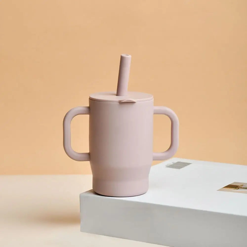 Gobelet en silicone avec paille – 180ml, sans BPA, anti-chute