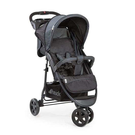 hauck Poussette Compacte 3 Roues Citi Neo II, dès Naissance jusqu'à 22 kg, Pliable à 1 Main, Inclinable, Légère 7,3 kg, Porte-Gobelet, Grand Panier 3 kg, Noir