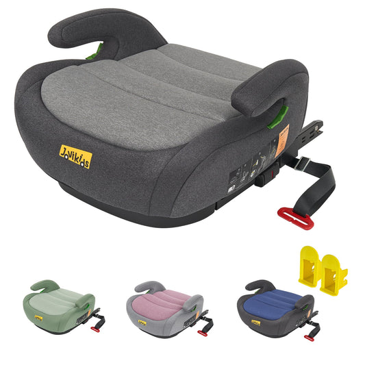 Jovikids Rehausseur Voiture Enfant, ISOFIX de 125 à 150 cm (Environ 6 à 12 ans 15-36 Kg), Siège Auto groupe 2 3, ECE R129, léger, Rehausseur Isofix (Noir)