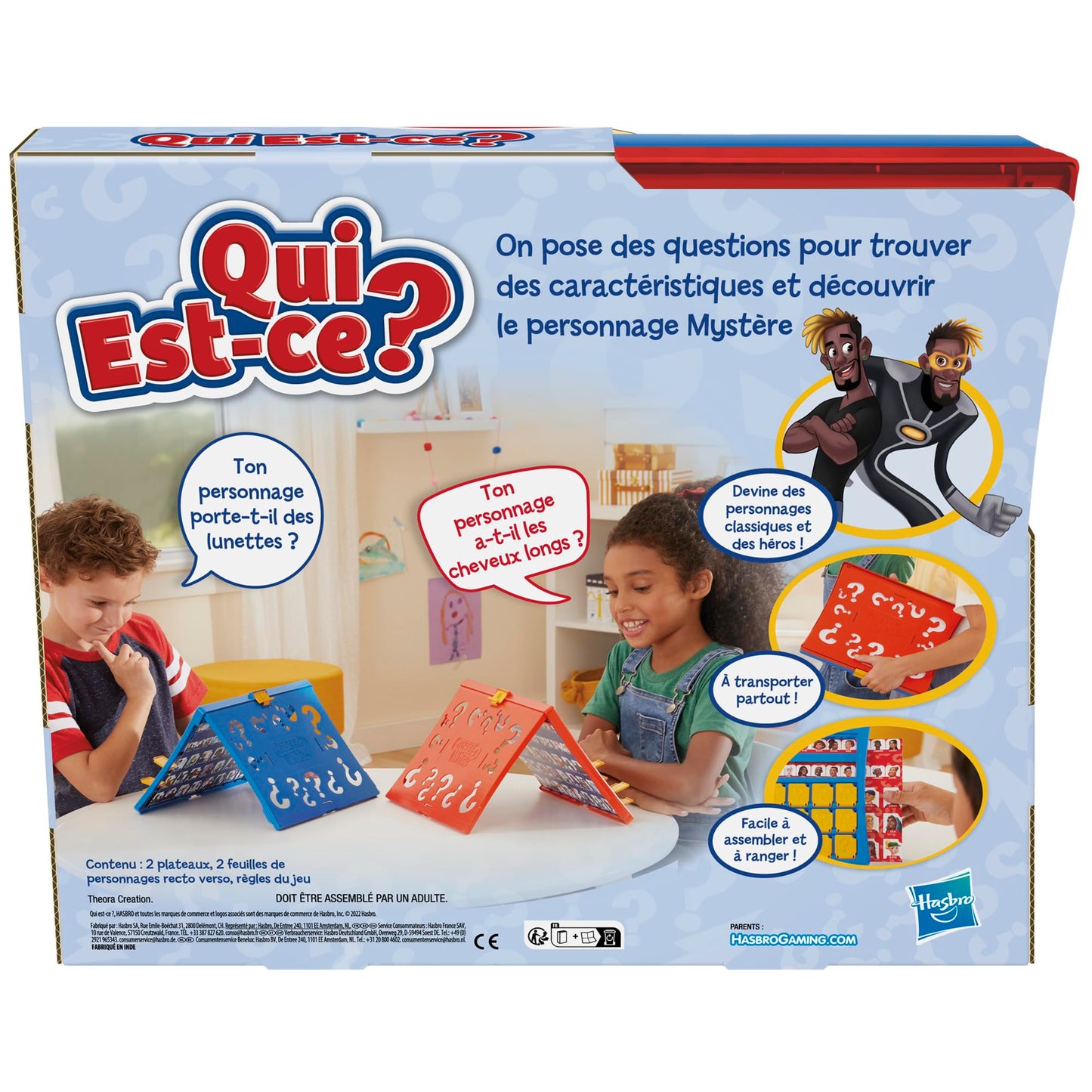 Hasbro Gaming Qui est-ce ? Jeu de Société, Célèbre Activité de Déduction pour Enfants, pour 2 Joueurs, à Partir de 6 Ans